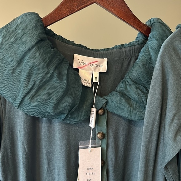 Vera Christina special event fancy top Victorian vibes long sleeve sexy unique - Picture 3 of 17